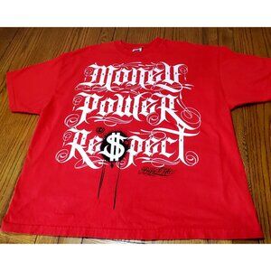 Dyse One California Red T-Shirt Money Power Respect Size 3XL Urban Streetwear